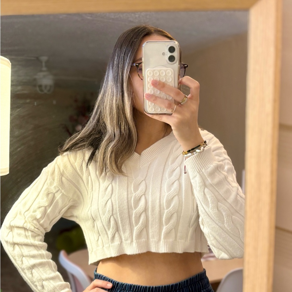 CROPPED KNIT SWEATER 🍦🧴✨